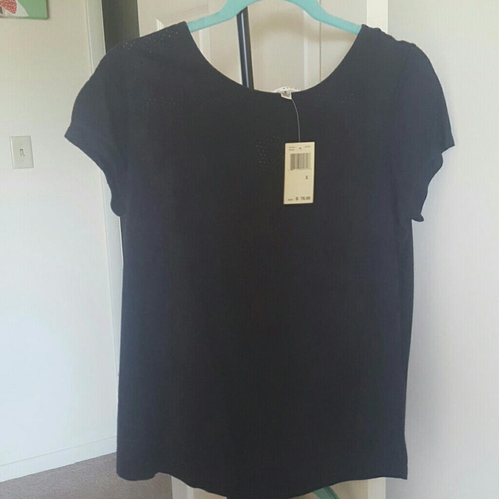NWT Max Studio Suede Textured T-shirt